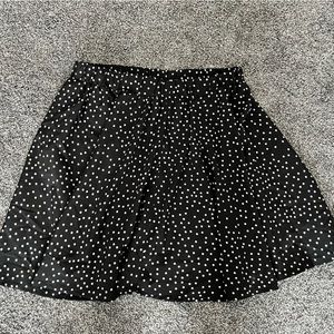 Black and White Polka Dot Skirt